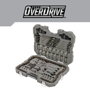 Craftsman tool set with sockets, wrenches, and bits in gray case, product CMMT99154L, angled front view.