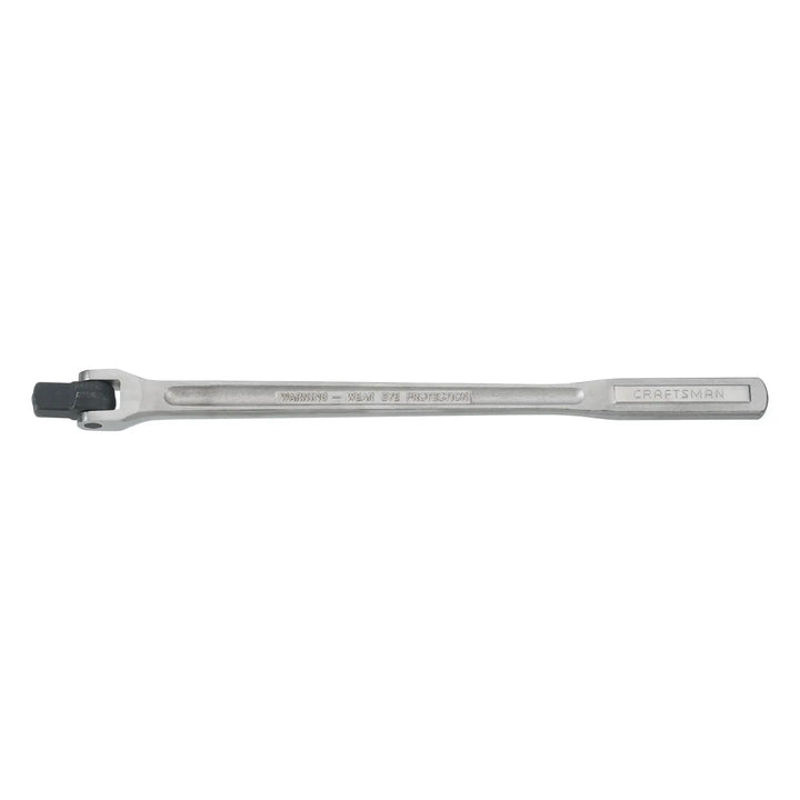 Photo of Craftsman CMMT99274 long silver breaker bar tool on white background.