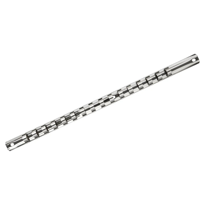 Craftsman CMMT99401 chrome-plated socket organizer bar, photographed on white background.