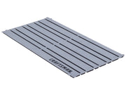 Photo of CRAFTSMAN CMMT99406 gray slotted wall panel shown from angled top view, for storage organization.