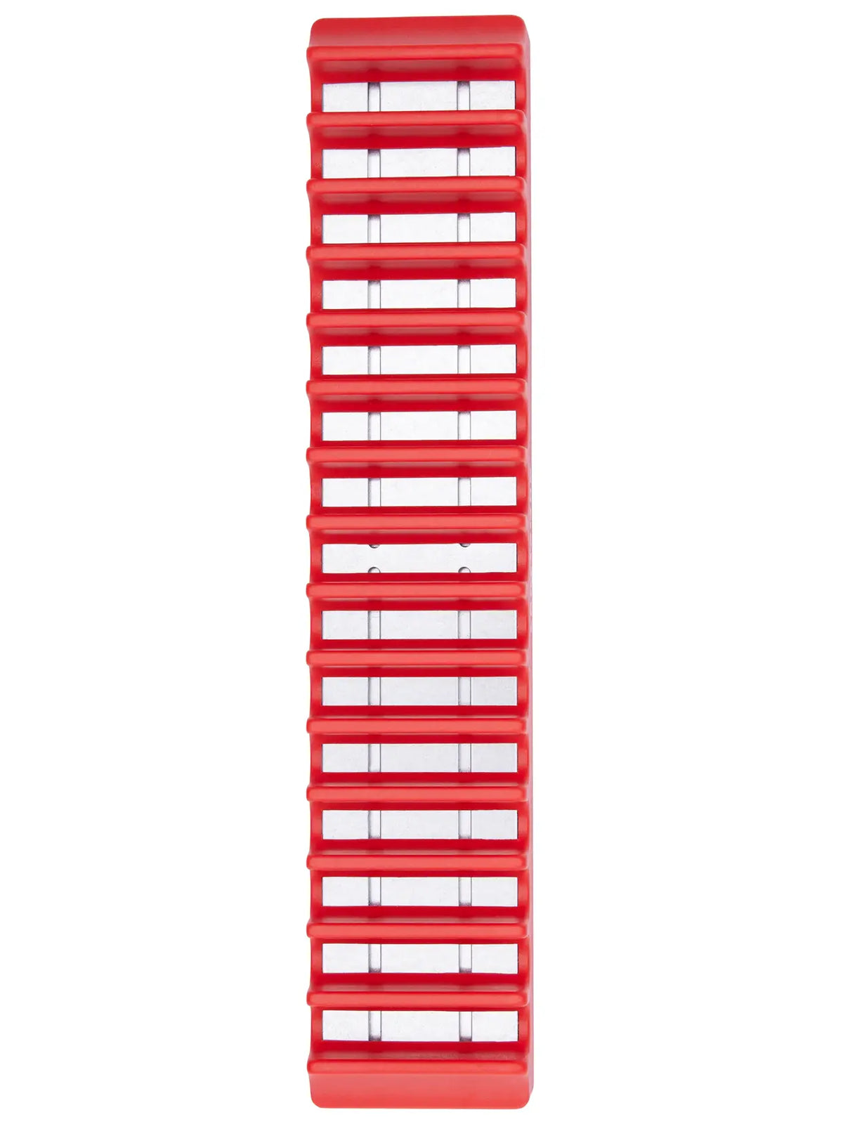Photo of Craftsman CMMT99418 red socket tray, vertical front view, showing multiple slots for tool storage.