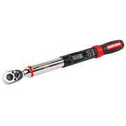 Photo of CRAFTSMAN digital torque wrench with LCD display, SKU CMMT99435, shown at an angled view on white background.
