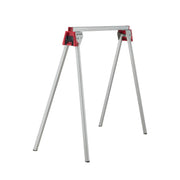Craftsman folding sawhorse, silver and red, photography on white background, SKU CMST11154.