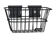 Front angle photo of Craftsman wire storage basket, black, SKU CMST82603VT, with mounting brackets visible.