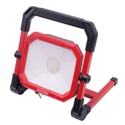 Front angle photo of Craftsman LED work light, model CMXELAYMPL1028, with red and black frame.