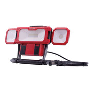 Front angle photo of Craftsman LED work light CMXELAYMPL1033 with three adjustable panels and power cord.