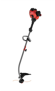 Craftsman gas string trimmer CMXGTAMDCS25, red and black, side angle on white background.