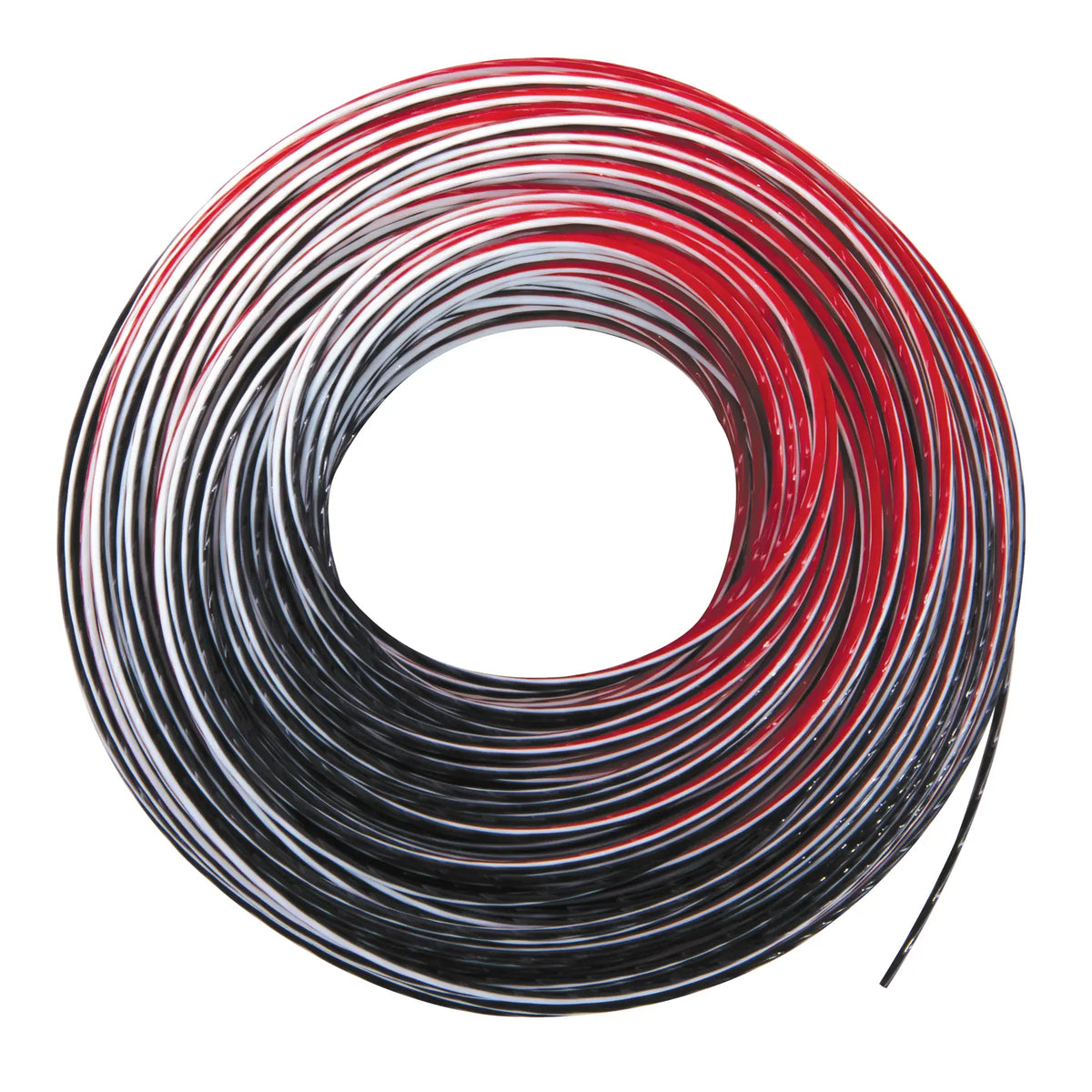 Photo of Craftsman coil tubing CMXGZAM010046, black and red plastic, top view on white background.