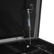 CRAFTSMAN CMXTBAD73217204 black storage box lid gas strut, close-up angled photo.
