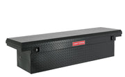Craftsman CMXTBAK1055301 black diamond plate truck tool box, front angle, white background.