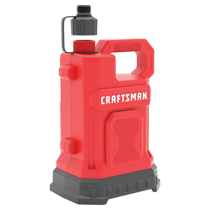 A red plastic Craftsman water or liquid container with a black screw cap shown open. The container has a handle at the top and a rugged gray base, featuring the Craftsman logo on the side.