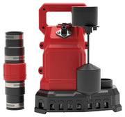 A product photo shows a red and black portable device with a handle, possibly a photography accessory or equipment. Next to it is a cylindrical object with alternating black and silver sections and a red middle band. The device features various ports and attachments.