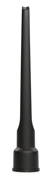 A black, elongated narrow nozzle attachment for photography equipment, shown against a white background. The nozzle is tapered and has a circular base.