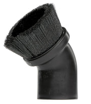 A close-up image of a black vacuum cleaner brush attachment with angled bristles, used for cleaning delicate surfaces.