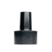 Black plastic vacuum nozzle accessory white background beauty shot front angle