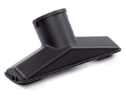 A black plastic vacuum cleaner nozzle attachment designed for cleaning upholstery or flat surfaces, shown on a white background.