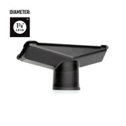 Craftsman black vacuum nozzle, SKU CMXZVBE38676, graphics category, front angle, 1-7/8 inch diameter.