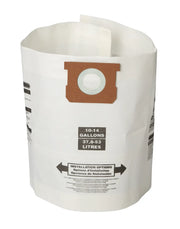 CRAFTSMAN vacuum filter bag CMXZVBE38768, 10-14 gallon, white, front angle on white background.
