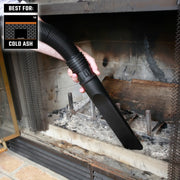 Craftsman fireplace nozzle with flexible hose CMXZVBE38777 used to clean cold ash from fireplace.