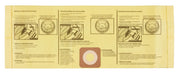 Stanley vacuum bag 19-1500 yellow with installation instructions white background beauty shot top view